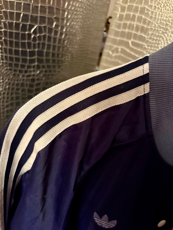 Vintage adidas Navy and White Satin Track Jacket - Picture 9 of 9